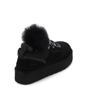 Load image into Gallery viewer, AUS WOOLI UGG Hamilton Sheepskin Wool Lace-Up Sneakers In Black
