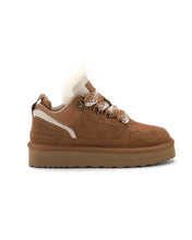 Load image into Gallery viewer, AUS WOOLI UGG Hamilton Sheepskin Wool Lace-Up Sneaker In Chestnut/Tan
