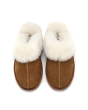 Load image into Gallery viewer, AUS WOOLI UGG Unisex Shelley Sheepskin Wool Slippers In Chestnut/Tan
