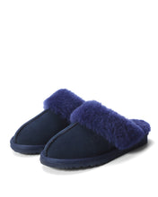 Load image into Gallery viewer, AUS WOOLI UGG Unisex Sydney Sheepskin Wool Slippers In Navy
