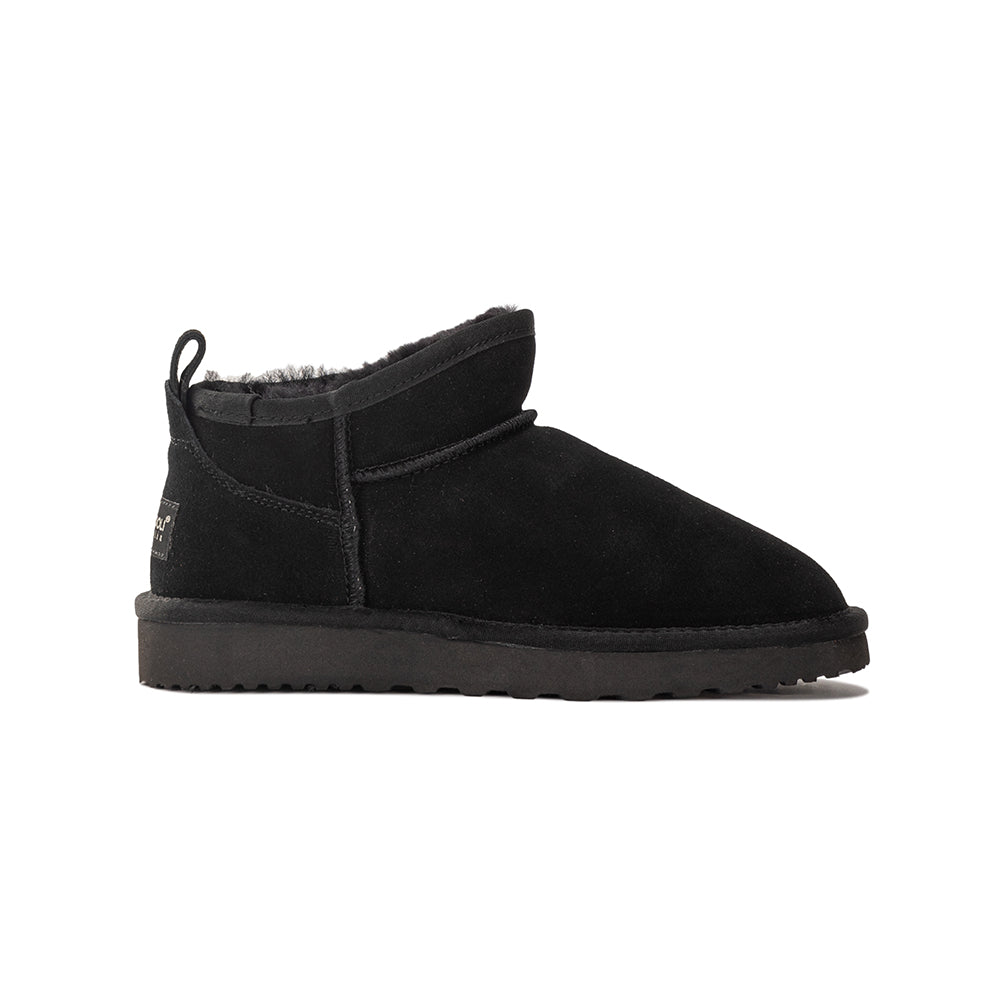 AUS WOOLI AUSTRALIA SHEEPSKIN CLASSIC ULTRA MINI BOOT - BLACK