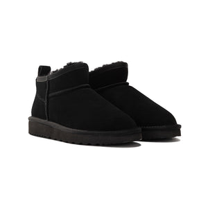 AUS WOOLI AUSTRALIA SHEEPSKIN CLASSIC ULTRA MINI BOOT - BLACK
