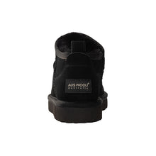 Load image into Gallery viewer, AUS WOOLI AUSTRALIA SHEEPSKIN CLASSIC ULTRA MINI BOOT - BLACK
