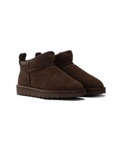 Load image into Gallery viewer, AUS WOOLI UGG Airlie Sheepskin Ultra Mini Boots In Chocolate
