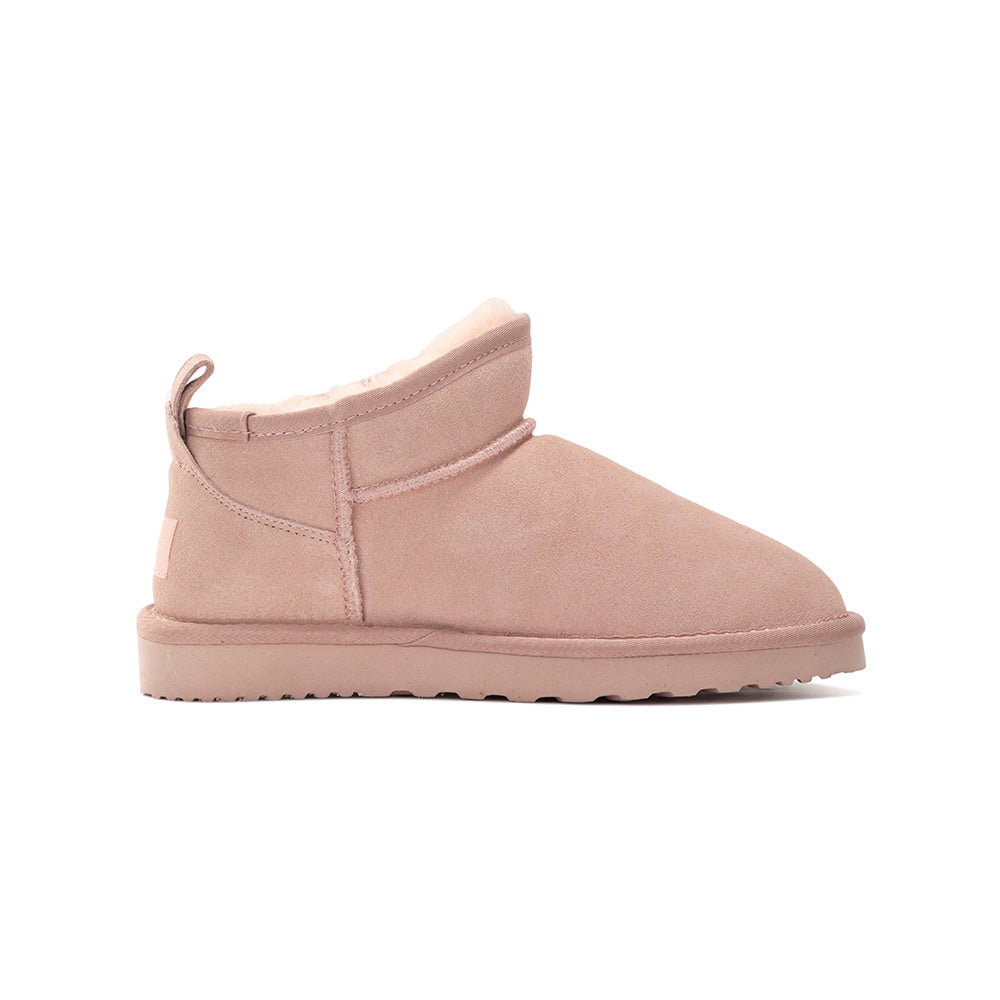AUS WOOLI AUSTRALIA SHEEPSKIN CLASSIC ULTRA MINI BOOT - PALEPINK