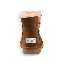 Load image into Gallery viewer, AUS WOOLI UGG SHORT SHEEPSKIN BUTTON BOOT - Chestnut/Tan
