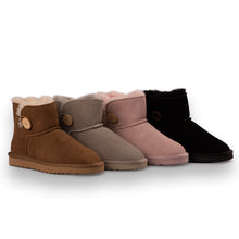 Load image into Gallery viewer, AUS WOOLI UGG SHORT SHEEPSKIN BUTTON BOOT - LIGHTGREY
