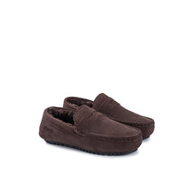 Load image into Gallery viewer, AUS WOOLI AUSTRALIA MENS TERRIGAL COSY MOCCASIN - CHOCOLATE
