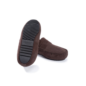 AUS WOOLI AUSTRALIA MENS TERRIGAL COSY MOCCASIN - CHOCOLATE