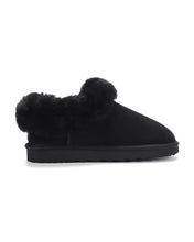 Load image into Gallery viewer, AUS WOOLI UGG Unisex Coogee Sheepskin Wool Ankle Slippers In Black
