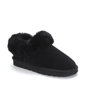 Load image into Gallery viewer, AUS WOOLI UGG Unisex Coogee Sheepskin Wool Ankle Slippers In Black
