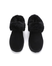 Load image into Gallery viewer, AUS WOOLI UGG Unisex Coogee Sheepskin Wool Ankle Slippers In Black
