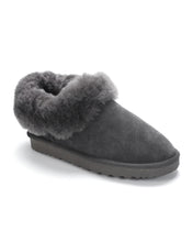 Load image into Gallery viewer, AUS WOOLI UGG Unisex Coogee Sheepskin Wool Ankle Slippers In Grey

