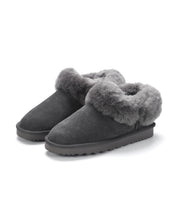 Load image into Gallery viewer, AUS WOOLI UGG Unisex Coogee Sheepskin Wool Ankle Slippers In Grey
