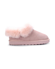 Load image into Gallery viewer, AUS WOOLI UGG Unisex Coogee Sheepskin Wool Ankle Slippers In Pale Pink
