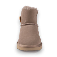 Load image into Gallery viewer, AUS WOOLI UGG SHORT SHEEPSKIN BUTTON BOOT - LIGHTGREY
