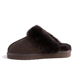 AUS WOOLI UGG UNISEX SHEEPSKIN WOOL SYDNEY Slippers - Chocolate