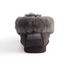 Load image into Gallery viewer, AUS WOOLI HAND STITCHED WOMENS SHEEPSKIN MOCCASIN - Dark Grey
