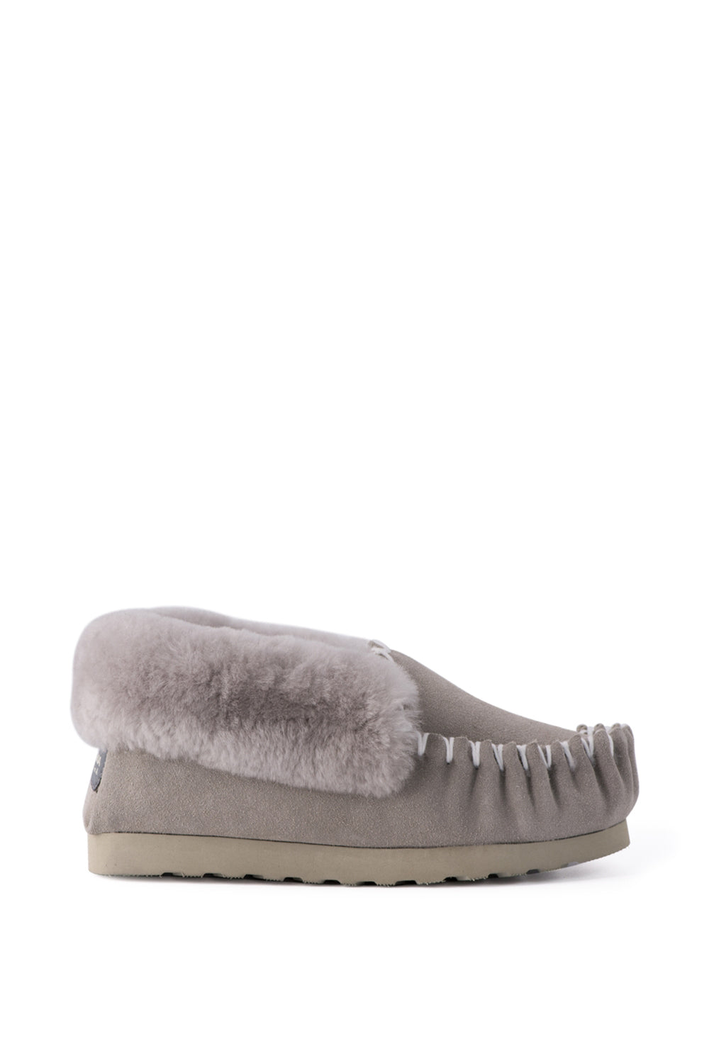AUS WOOLI HAND STITCHED WOMENS SHEEPSKIN MOCCASIN Light Grey