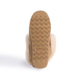 AUS WOOLI HAND STITCHED WOMENS SHEEPSKIN MOCCASIN - Chestnut/Tan