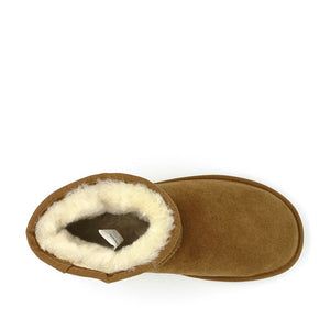 AUS WOOLI SHORT SHEEPSKIN ANKLE BOOT - Chestnut/Tan