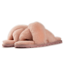 Load image into Gallery viewer, AUS WOOLI AUSTRALIA WOMEN SHEEPSKIN WOOL BRIGHTON SLIPPERS- PALEPINK
