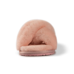 AUS WOOLI AUSTRALIA WOMEN SHEEPSKIN WOOL BRIGHTON SLIPPERS- PALEPINK