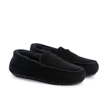 Load image into Gallery viewer, AUS WOOLI AUSTRALIA WOMENS BYRONBAY COSY MOCCASIN - BLACK

