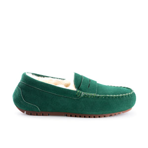 AUS WOOLI AUSTRALIA WOMENS BYRONBAY COSY MOCCASIN - GREEN