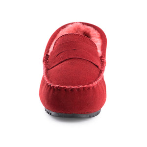 AUS WOOLI AUSTRALIA WOMENS BYRONBAY COSY MOCCASIN - RED