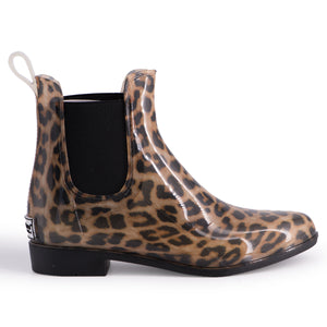 AUS WOOLI WOMENS RAINBOOTS WITH FREE SHEEPSKIN INSOLE - Leopard Print