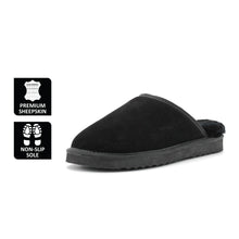 Load image into Gallery viewer, AUS WOOLI UNISEX SHEEPSKIN WOOL Slippers - Black
