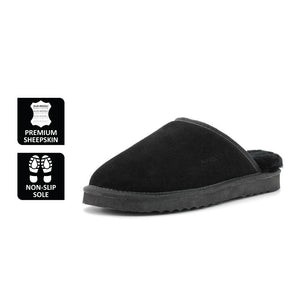 AUS WOOLI UNISEX SHEEPSKIN WOOL Slippers - Black