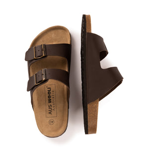 AUS WOOLI AUSTRALIA UNISEX MELBOURNE SANDALS - BROWN