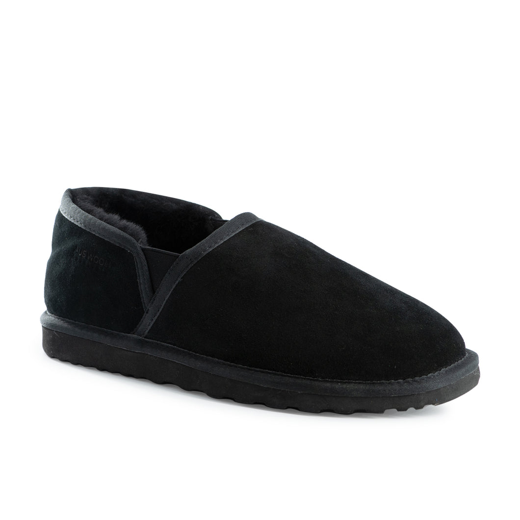 AUS WOOLI AUSTRALIA UNISEX NEWCASTLE EASY SLIP-ON - BLACK