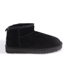 Load image into Gallery viewer, AUS WOOLI AUSTRALIA SHEEPSKIN CLASSIC ULTRA MINI BOOT - BLACK
