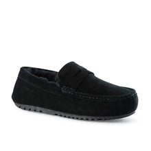 Load image into Gallery viewer, AUS WOOLI AUSTRALIA MENS TERRIGAL COSY MOCCASIN - BLACK
